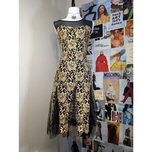 Gold Sequin Tulle Dress